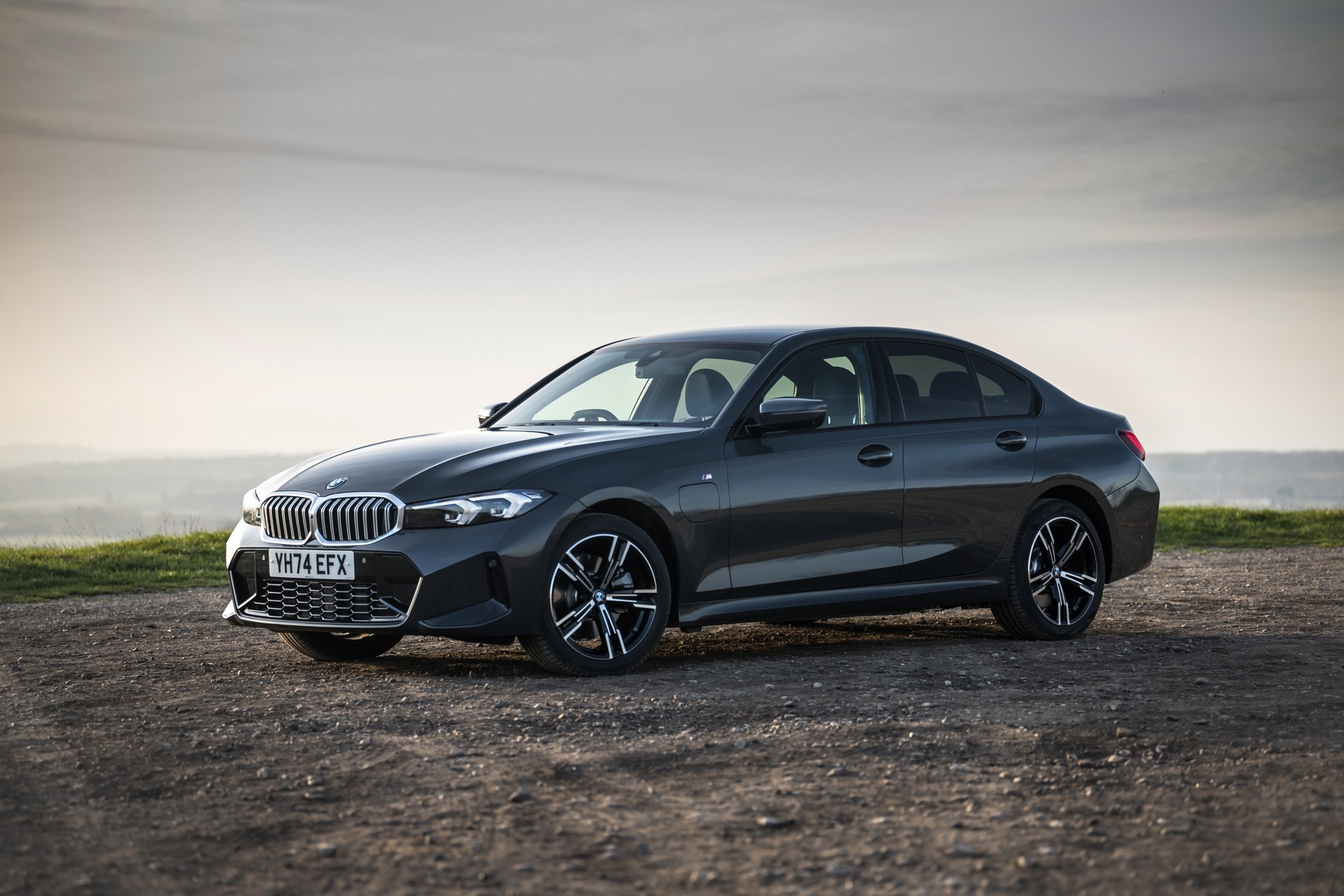 Blue BMW 3 Series Saloon in an official UK press photograph